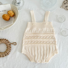 Load image into Gallery viewer, Cream knitted Romper