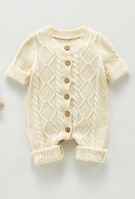 Load image into Gallery viewer, Cream Knitted Romper
