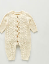 Load image into Gallery viewer, Cream Knitted Romper