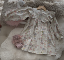 Load image into Gallery viewer, Beautiful cotton floral print ruffle collar dress
