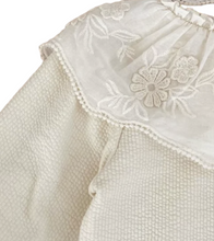 Load image into Gallery viewer, Two piece frill neckline pink/Cream suit
