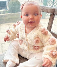 Load image into Gallery viewer, Handmade beautiful flower cardigan
