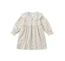 Load image into Gallery viewer, Brushed cotton cream  large collar dress
