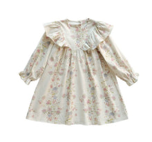 Load image into Gallery viewer, Beautiful cotton floral print ruffle collar dress
