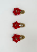 Load image into Gallery viewer, Christmas red and gold hair clip
