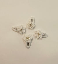 Load image into Gallery viewer, Christmas white snowflake hair clips
