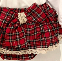 Load image into Gallery viewer, Two piece Christmas tartan outfit
