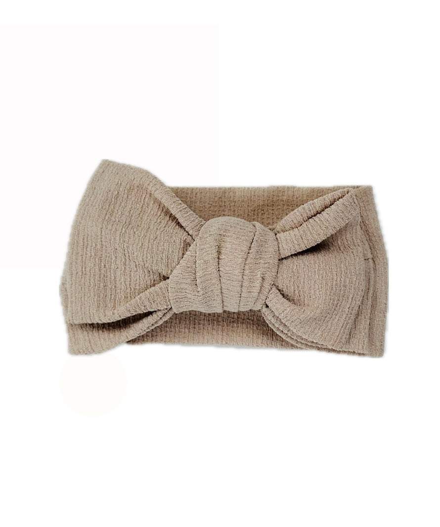 Beige top knot/headband