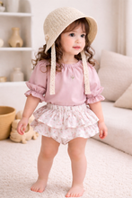 Load image into Gallery viewer, Pink puff sleeved blouse
