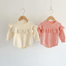 Load image into Gallery viewer, Pink Knitted Frill Romper
