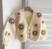 Load image into Gallery viewer, Handmade beautiful flower cardigan
