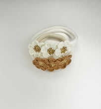 Load image into Gallery viewer, White flower crochet headband
