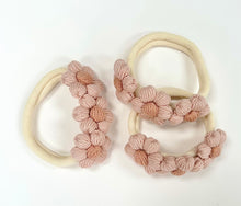 Load image into Gallery viewer, Pink flower crochet headband
