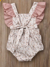 Load image into Gallery viewer, Pink pretty floral summer romper
