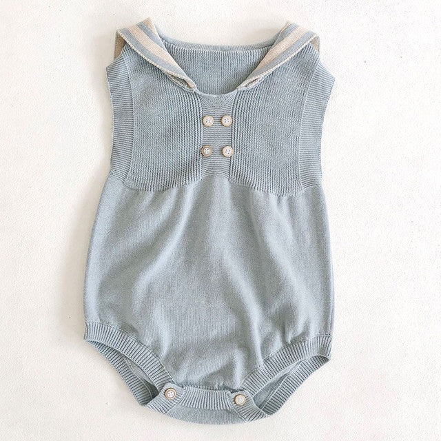 Little blue sailor romper