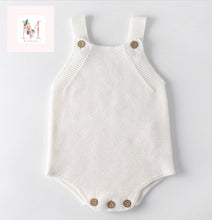 Load image into Gallery viewer, White knitted romper
