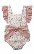 Load image into Gallery viewer, Pink pretty floral summer romper
