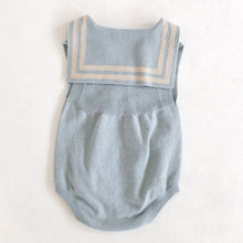 Load image into Gallery viewer, Little blue sailor romper with long sleeves
