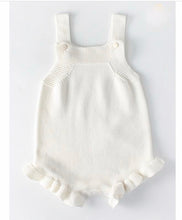 Load image into Gallery viewer, White Frill Leg Romper With Bow Buttons
