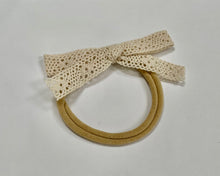 Load image into Gallery viewer, White and cream lace and Broderie Anglaise hair bands
