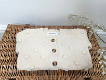 Load image into Gallery viewer, Cream pom pom cardigan
