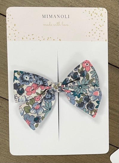 Floral bow clips