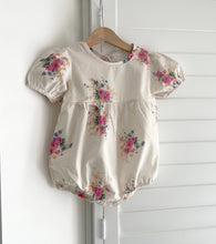 Load image into Gallery viewer, Floral rose cut out romper
