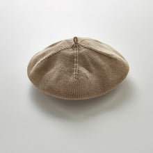 Load image into Gallery viewer, Knitted winter beret/Hat with faux pom pom
