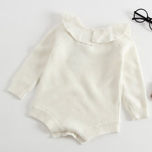 Load image into Gallery viewer, White knitted romper
