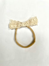 Load image into Gallery viewer, White and cream lace and Broderie Anglaise hair bands
