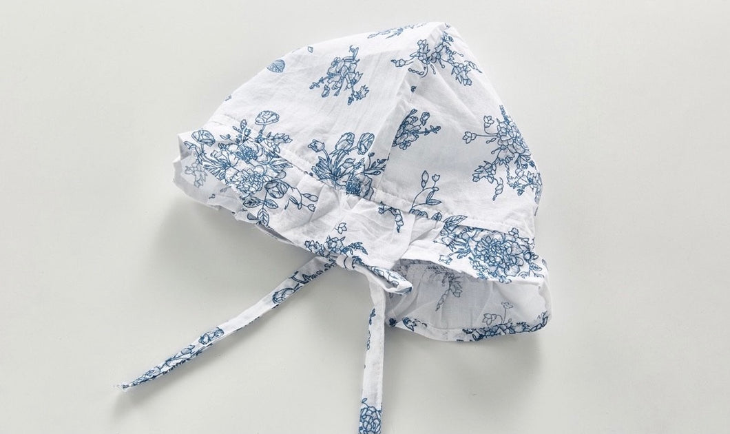 Blue floral bonnet