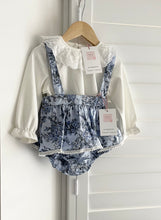 Load image into Gallery viewer, Blue bloomer romper
