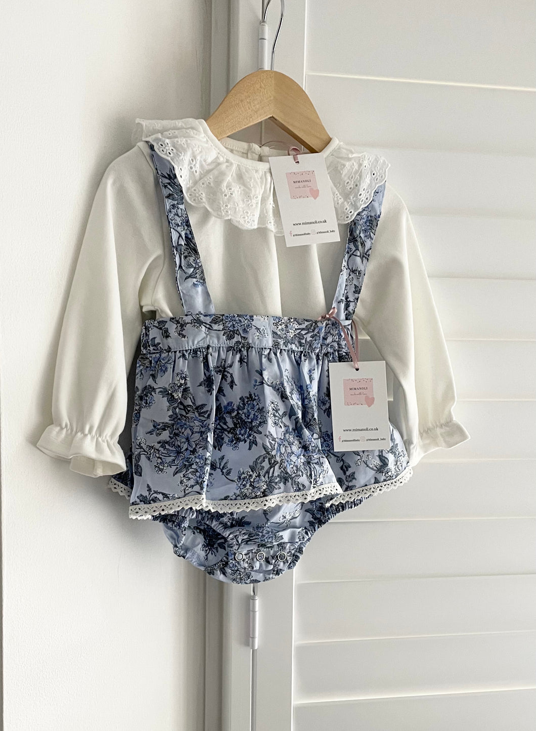 Blue bloomer romper