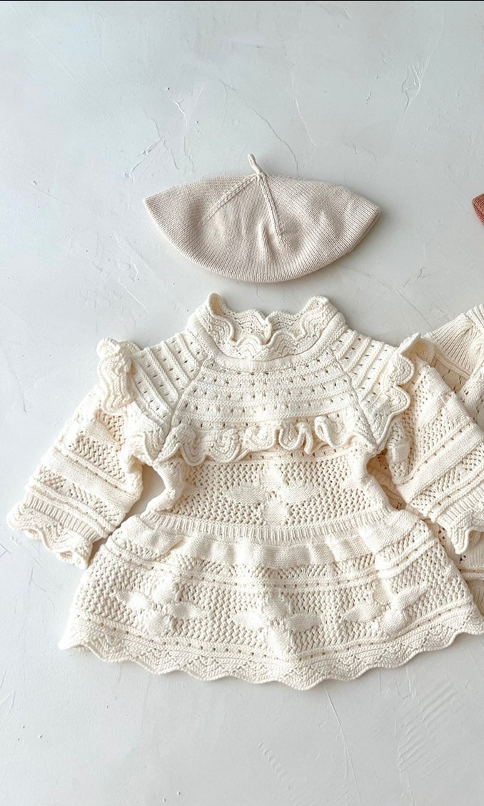 Cream knitted Dress, Jumper or Romper