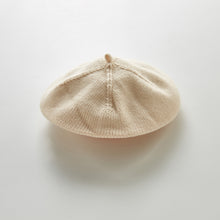 Load image into Gallery viewer, Knitted winter beret/Hat with faux pom pom
