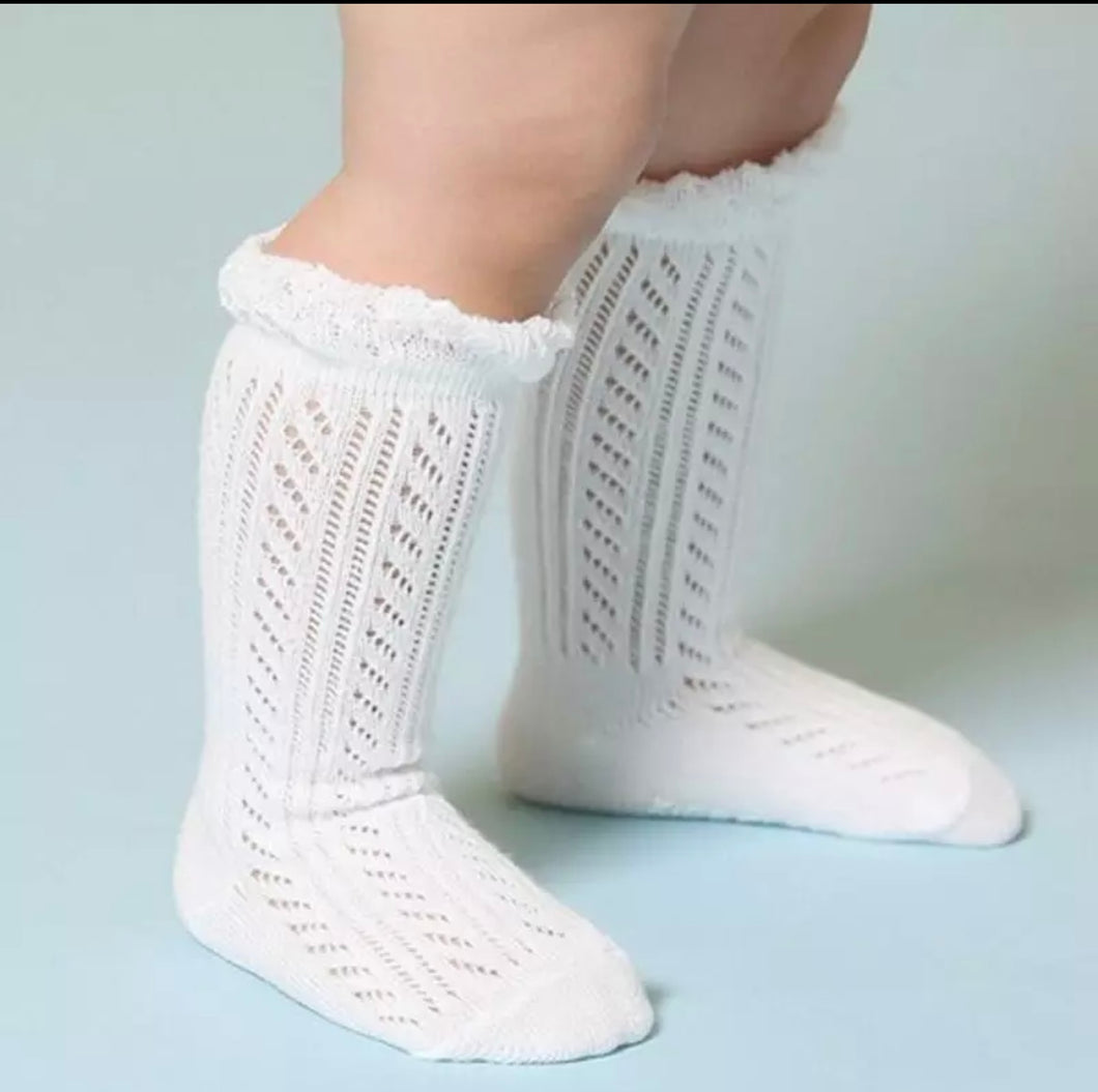 White summer socks