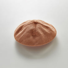 Load image into Gallery viewer, Knitted winter beret/Hat with faux pom pom
