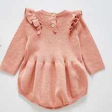 Load image into Gallery viewer, Peachy Pink Frill Romper
